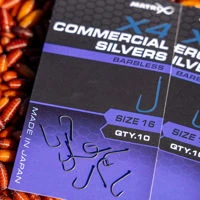 Matrix X4 Commercial Silvers Barbless Spade End Hooks